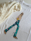 Unisex T-Shirt - Flowers & Stripes