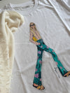 Unisex T-Shirt - Flowers & Stripes