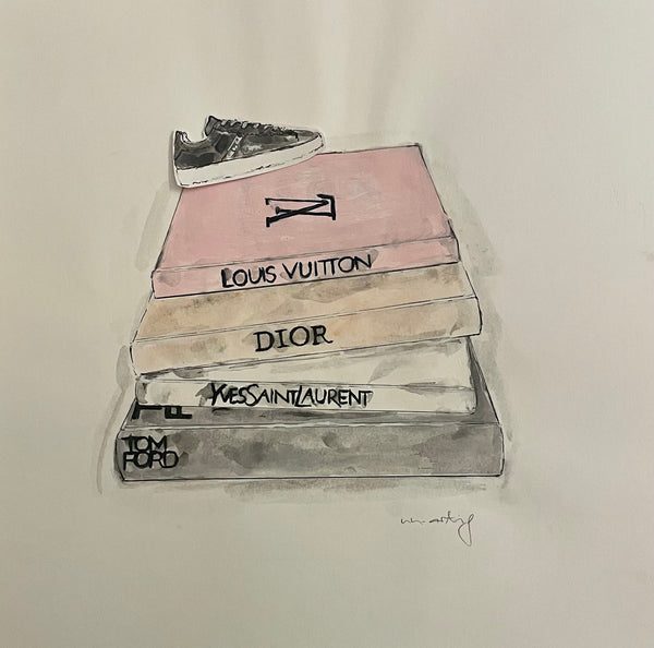 Acrylzeichnung von Coffeetable Books 3 | un-artig