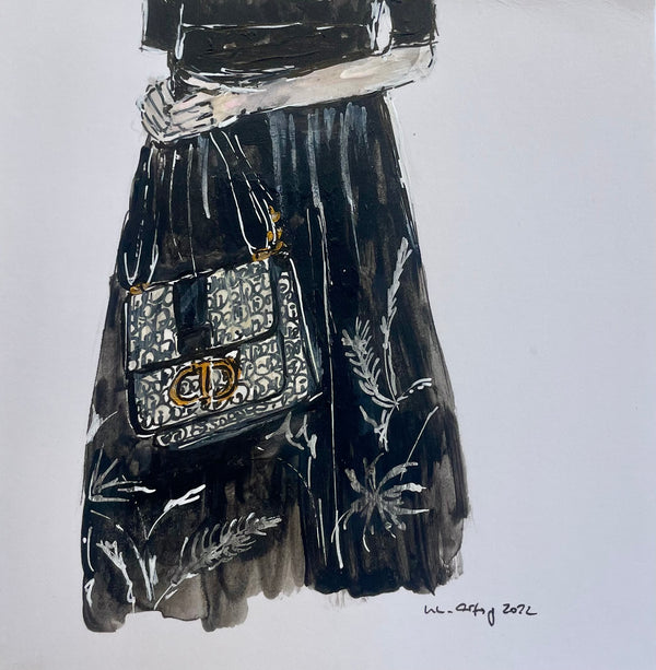 Frau mit Rock und Handtasche | un-artig