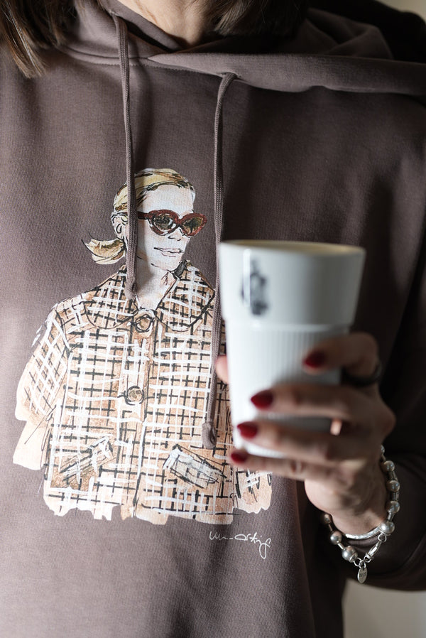 Hoodie mit Kapuze Glencheck im Shop | un-artig