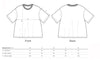 Maßtabelle "T-Shirt" mit Vorder- und Rückansicht | un-artig