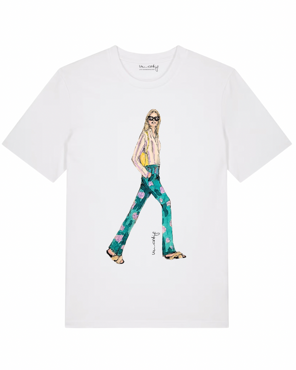 Unisex T-Shirt - Flowers & Stripes