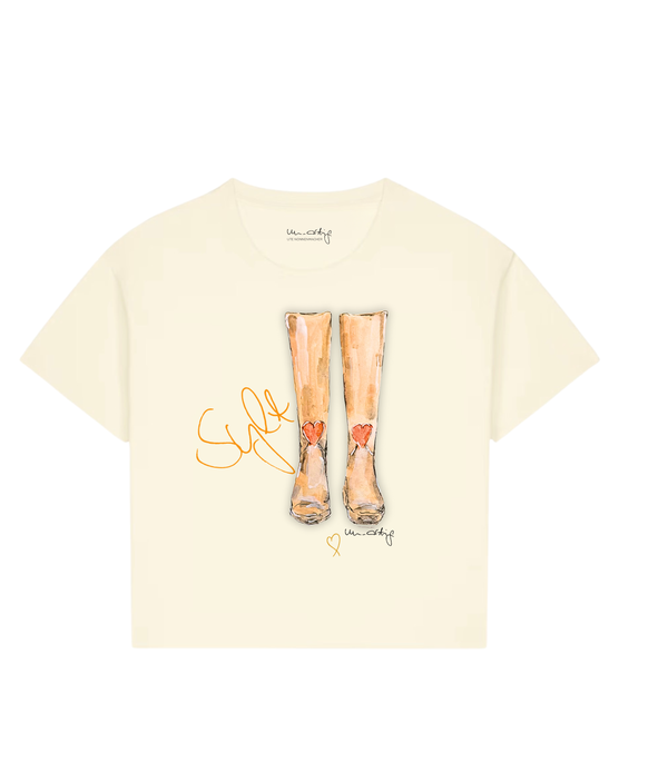 Sylt T-shirt Gummistiefel mit Herzen | un-artig